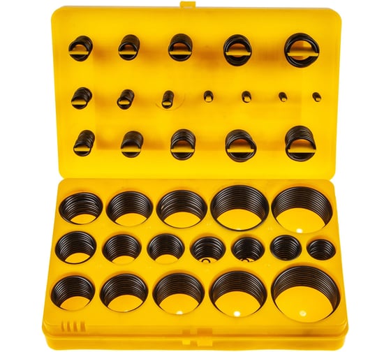 Изображение товара Набор уплотнительных колец дюймовых резиновых ЭВРИКА, 407 предметов, в кейсе ER-78407