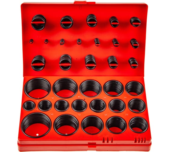 Изображение товара Набор уплотнительных колец резиновых маслобензостойких Эврика 419пр. в кейсе ER-78419 760993