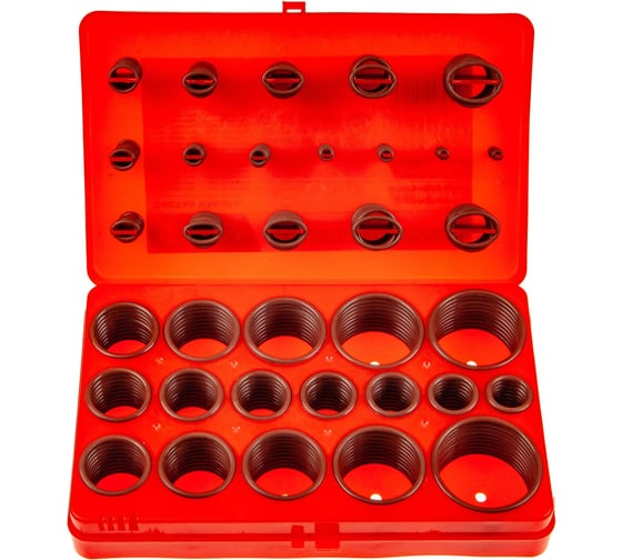 Изображение товара Набор уплотнительных колец резиновых маслобензостойких Эврика 407пр. в кейсе ER-78407G 917538