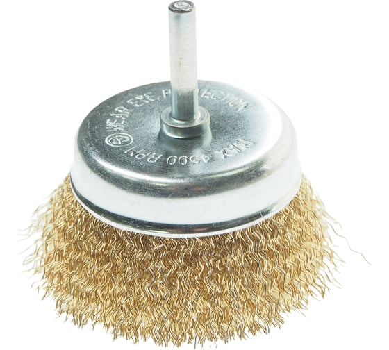 Изображение товара Щетка для дрели 75мм Чашка со шпилькой 6мм стальная проволока 0.3мм Эврика ER-30075 963551