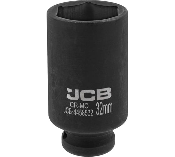 Изображение товара Головка ударная глубокая 6-гранная JCB 32 мм, 1/2DR JCB-4458532(59492)