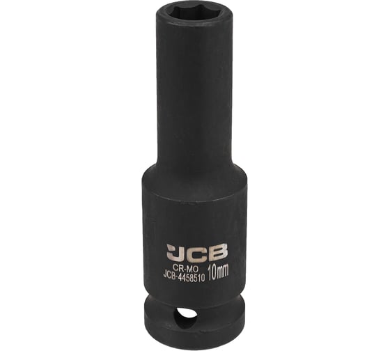Изображение товара Головка ударная глубокая 6-гранная JCB 10 мм, 1/2DR JCB-4458510(59471)