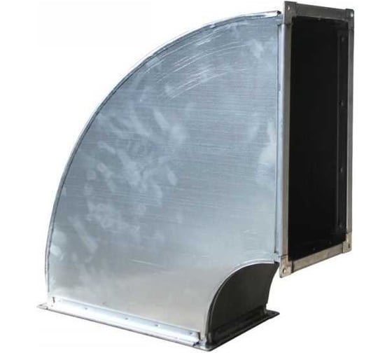 Изображение товара Отвод прямоугольного сечения радиусный Вентека 400x200-90-150 рулон оц. (08ПС), 0.5 мм  45-7990000005026