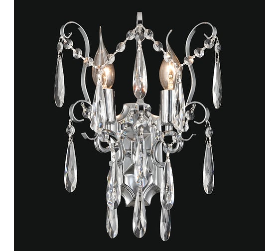 Изображение товара Бра РОСТОК 1698/2W CHW хром/хрусталь 2x60W E14 h250, MIX23 988372754