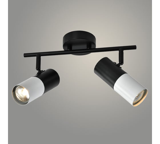 Изображение товара Спот РОСТОК 23210/2B BK+WT черный/белый 2x25W GU10 h130, WAN23 988367611