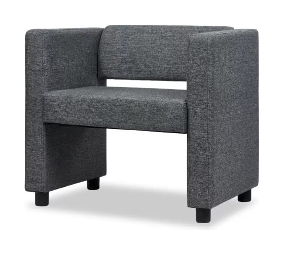 Изображение товара Кресло офисное Divan24 Берри, темно-серое, рогожка 77000175