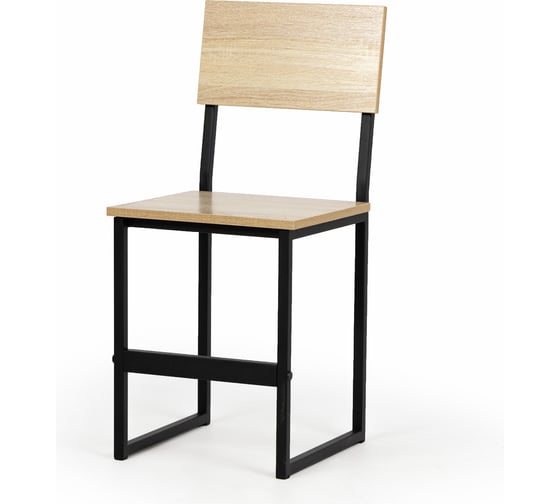 Изображение товара Комплект стульев Divan24 Лофт дуб сонома, металлический каркас черный - 2 шт 77000273