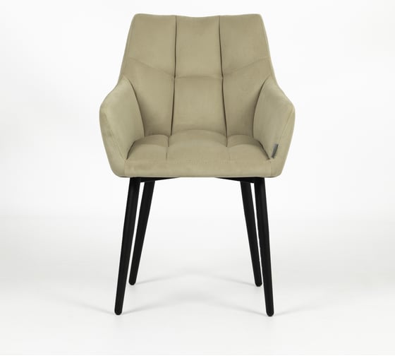 Изображение товара Стулья для кухни Divan24 Милан Люкс велюр бежевый 2 шт для дома, гостиной, с подлокотниками, мягкие, комплект стульев обеденных, 77400181