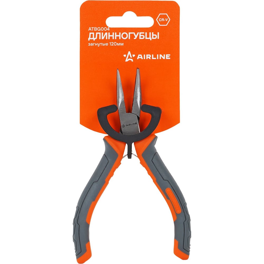 Изображение товара Длинногубцы загнутые Airline 120 мм ATBG004 - прочный инструмент для бытовых и профессиональных раб