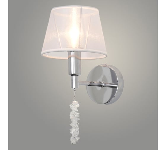 Изображение товара Бра РОСТОК 40262/1W CR хром/белый абажур 1x40W E14 h310, SJNG23 988367379