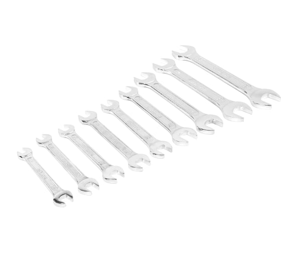 Изображение товара Набор ключей гаечных двусторонних HORTZ 9 шт (8-24) хром 102552