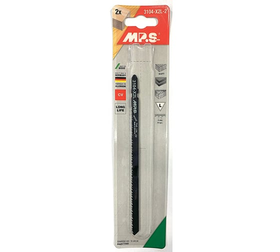 Изображение товара Полотно для лобзика по дереву MPS T744D, 2 шт 3104-X2L-2