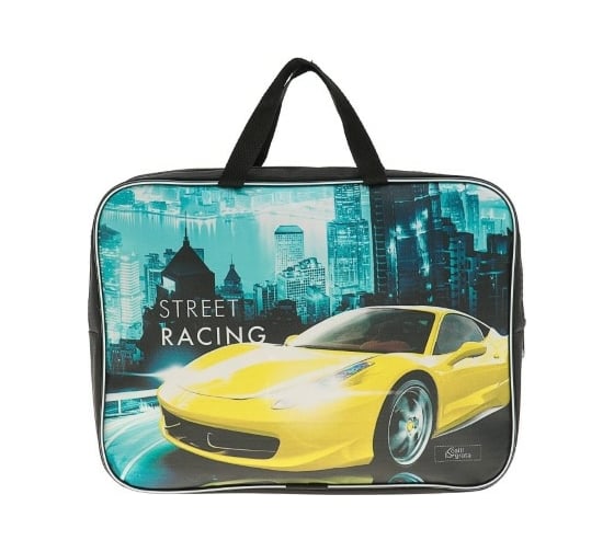 Изображение товара Папка Calligrata Street Rasing с ручками для мальчиков текстиль А4 70 мм 350x270 мм 4061088