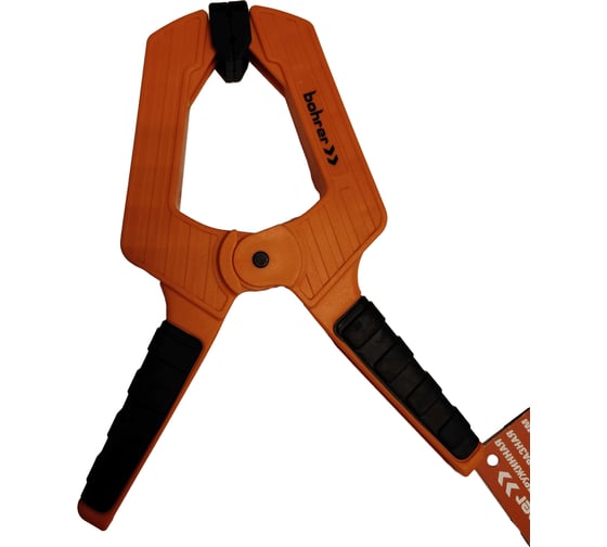 Изображение товара Струбцина пружинная клещеобразная Bohrer 2К 100x200x35 мм (усиленная, обрезиненная) 47721015