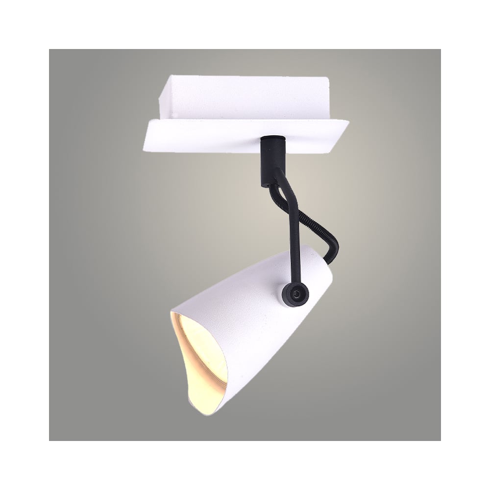 Изображение товара Современный настенно-потолочный светильник Спот Росток L08007/1 WT+BK белый черный