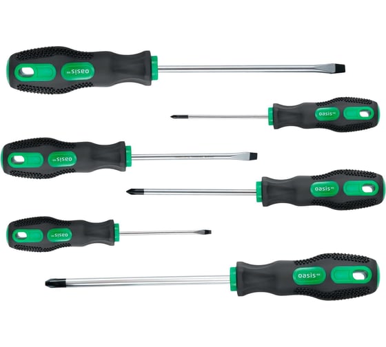 Изображение товара Набор слесарных отверток OASIS Eco (SL 3,5,6/PH 0,1,2) 103011206002