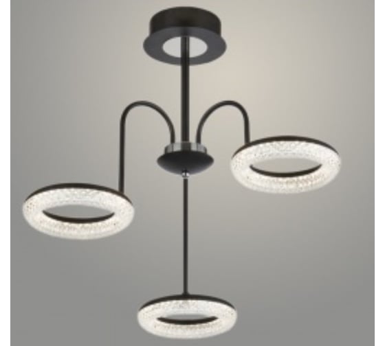 Изображение товара Люстра РОСТОК 6674/3C BK+CR черный/хром 48W LED 3000-6000K d580 h500, SSH23 988372611