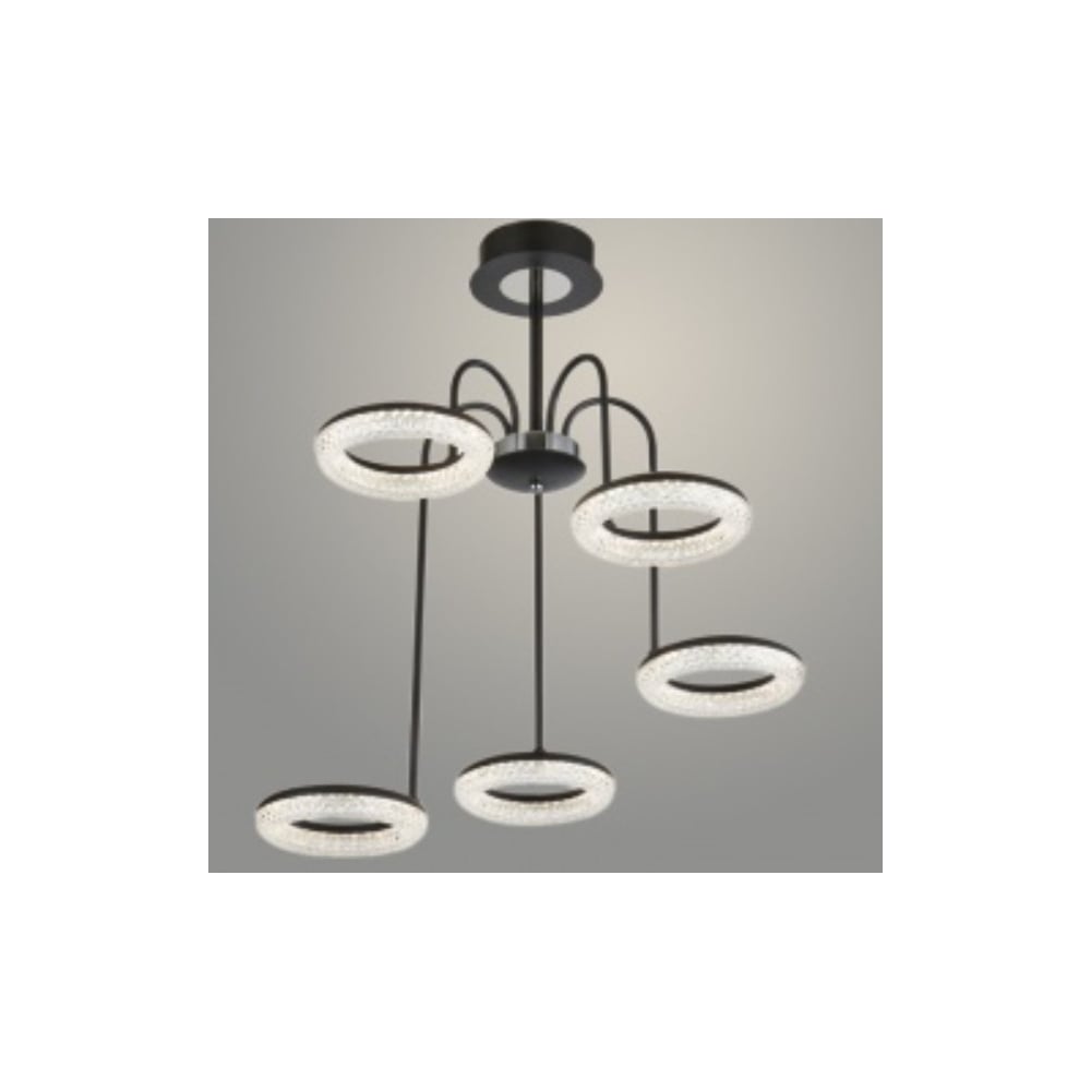 Изображение товара Люстра РОСТОК 6674/5C BK+CR черный/хром 80W LED 3000-6000K ПДУ диммер d580 h270, SSH23 988372612