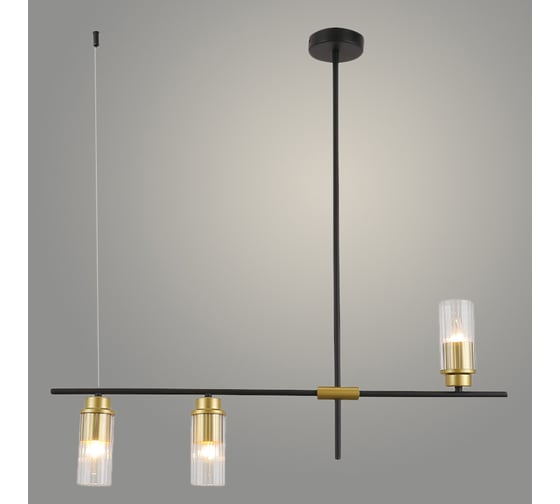 Изображение товара Люстра РОСТОК 74553/3 BK+FGD черный/золото 3x40W E14 d765 h790, GNV23 988367801