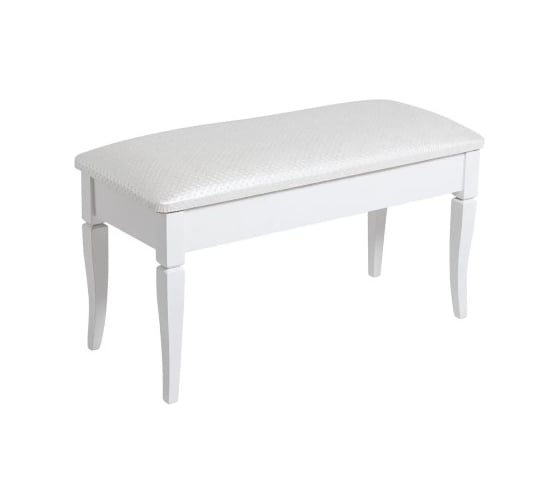 Изображение товара Банкетка Мебелик Вивальди М с ящиком белый, ткань экокожа белый 9389