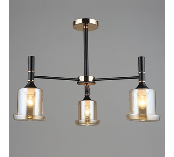 Изображение товара Люстра РОСТОК A3802/3 BK+FGD черный/золото 3x60W E27 d640 h450, QH22 988016105