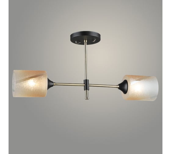 Изображение товара Люстра РОСТОК A4181/2 АВ+ВК бронза/черный 2x40W E27 d560 h260, QH23 988370843