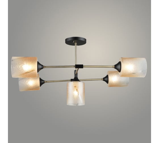 Изображение товара Люстра РОСТОК A4181/5 АВ+ВК бронза/черный 5x40W E27 d650 h360, QH23 988370848