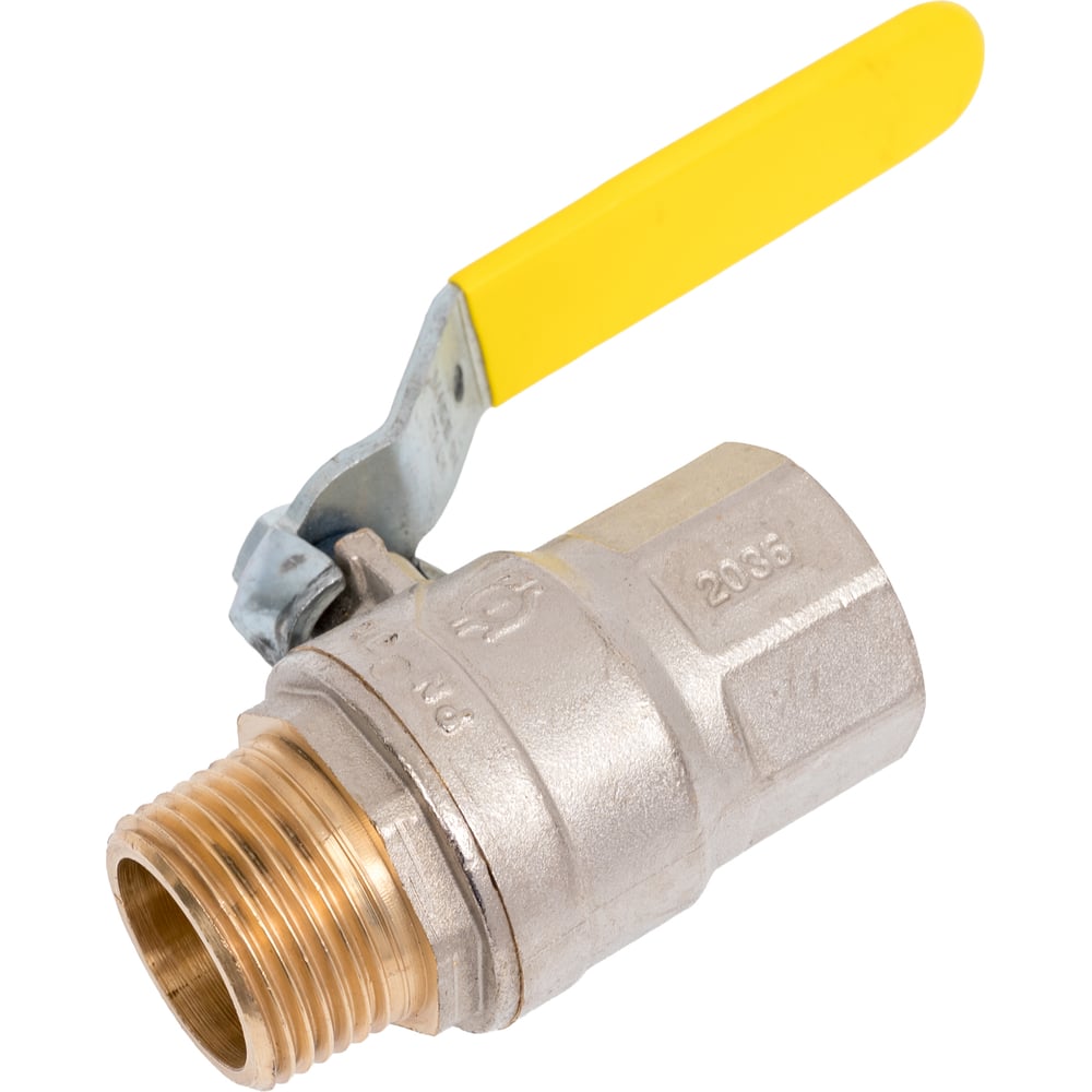 Изображение товара Кран шаровой для газа FIV 1 г/ш с ручкой 8201R006 полное проходное латунь никелированная