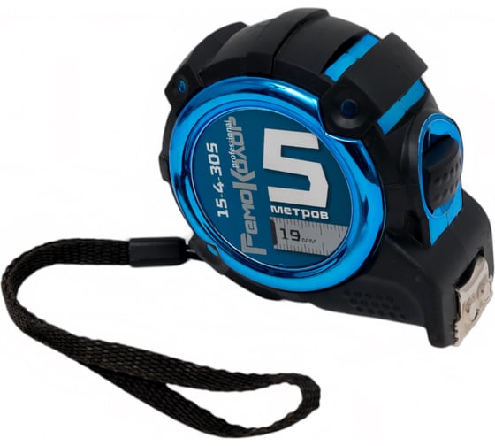 Изображение товара Рулетка РемоКолор RemoStar, обрезиненный корпус, усиленная лента, автостоп, 5мх19мм, 15-4-305