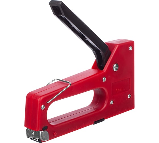Изображение товара Скобозабивной степлер РемоКолор пластиковый корпус и рукоятка, с рессорным механ., 6-8 мм, 25-0-000