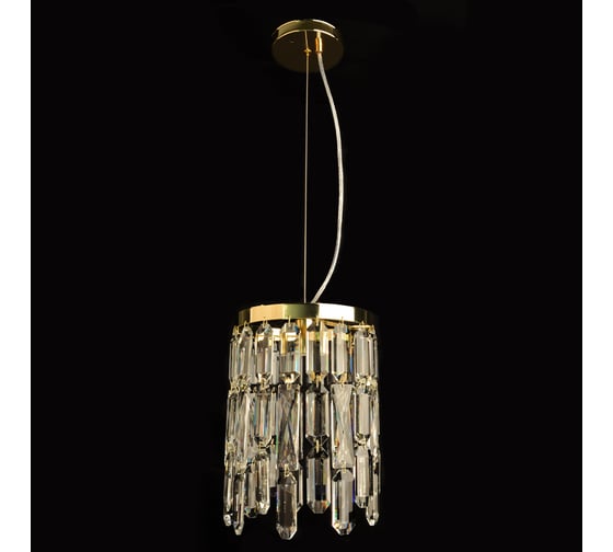 Изображение товара Подвес РОСТОК 2435/1/200 GD золото/хрусталь, 1x40W, E14, d200 h720, KLD23 988372129