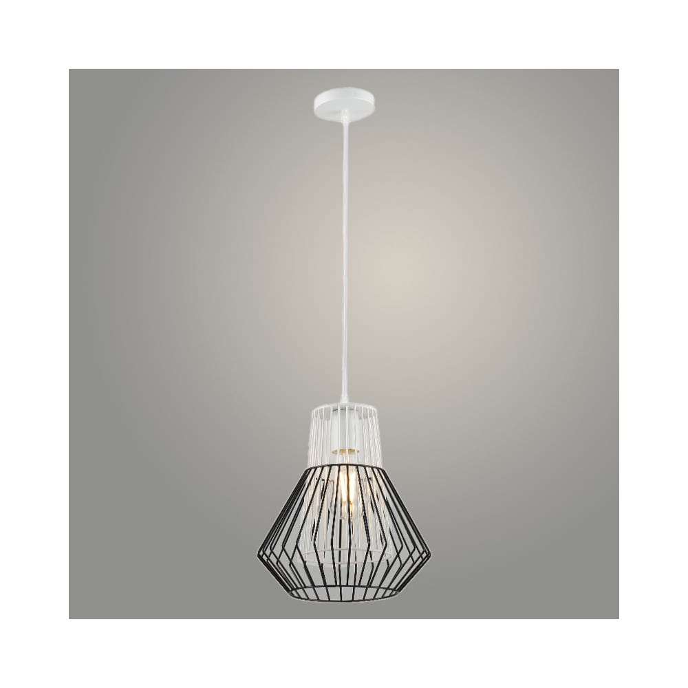 Изображение товара Подвес РОСТОК 74684/1HQ BK+WT черный/белый, 1x40W, E27, d260 h800, GNV23 988371305