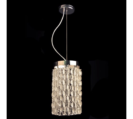 Изображение товара Подвес РОСТОК 8384/1/180 A CR хром/хрусталь, 1x40W, E14, d180 h700, KLD23 988372131