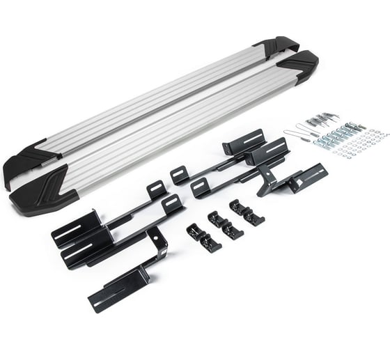 Изображение товара Пороги на автомобиль Rival Silver для Mitsubishi Eclipse Cross 2018-2021 г.в., 180 см, 2 шт., алюминий F180AL.4007.1