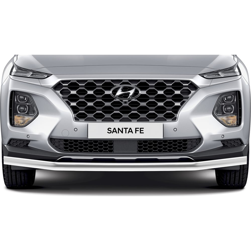 фото Защита переднего бампера для hyundai santa fe iv 2018-2021 rival