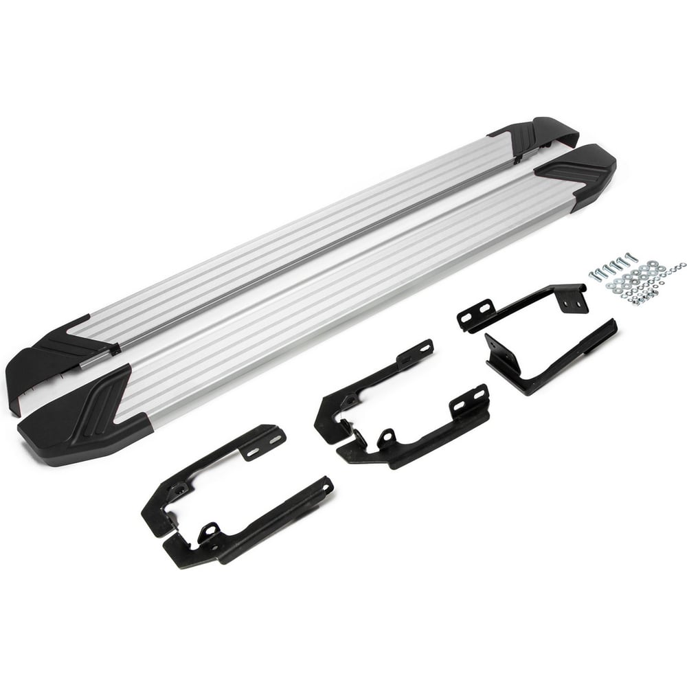 Изображение товара Пороги для Isuzu D-Max II 2017-н.в. Rival Silver алюминий 2 шт.