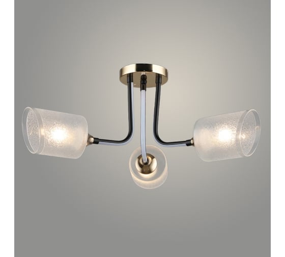 Изображение товара Люстра РОСТОК K2123/3 BK+FGD черный/золото 3x40W E27 d600 h220, QH23 988370931