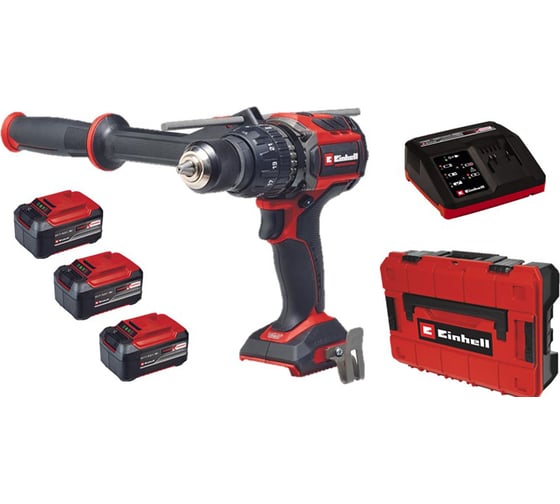 Изображение товара Дрель аккумуляторная ударная Einhell PXC TP-CD 18/120 Li-i BL, 18В, 120Нм + 3 акк. 5.2 Ач + ЗУ 4 А + M-Case 4514310SET3