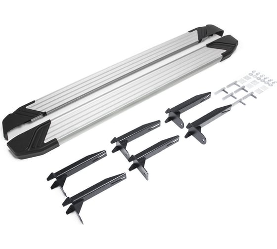 Изображение товара Пороги на автомобиль Rival Silver для Volkswagen Amarok 2010-2016 г.в., 193 см, 2 шт., алюминий F193AL.5803.1