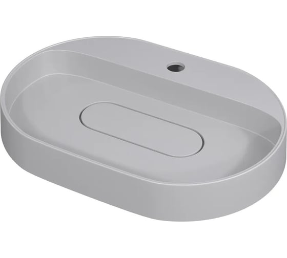 Изображение товара Раковина для ванной накладная кварцевая uperwood Tanos Quartz_55 см, овальная, с декоративной накладкой, жасмин 291030521