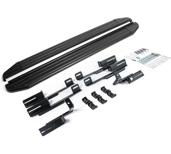 Изображение товара Пороги на автомобиль Rival Premium-Black для Mitsubishi Eclipse Cross 2018-2021 г.в., 180 см, 2 шт., алюминий A180ALB.4007.1