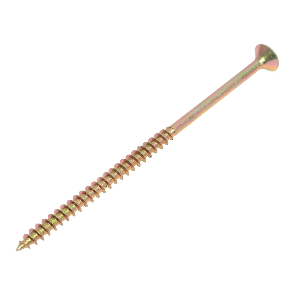 Изображение товара Шуруп саморез потайной для дерева 6x120 мм желтый цинк 1 кг