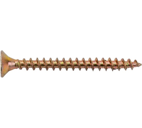 Изображение товара Шуруп саморез потайной для дерева 23 Болта 5x40 мм, желтый цинк, 1 кг. B04005004063007кг