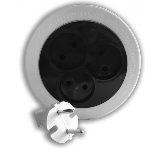 Изображение товара Удлинитель ОБЛИК ЭКОНОМ рулетка 3 гнезда ШВВП 3 м УТ-00000518