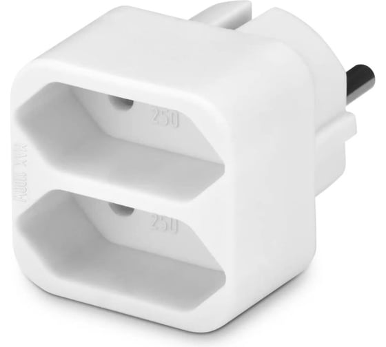 Изображение товара Сетевой разветвитель BURO BU-PS2F-W, 2 розетки, белый, пакет ПЭ 352751