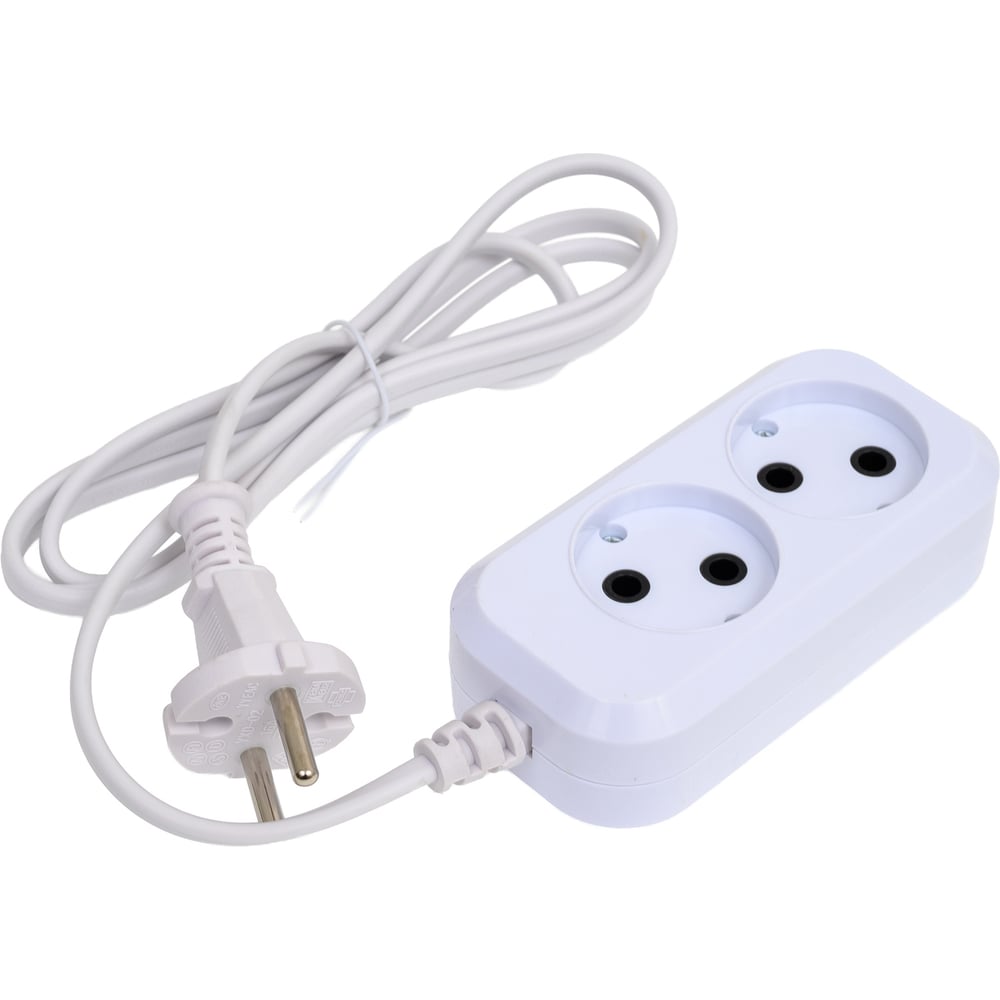 Изображение товара Сетевой удлинитель BURO BU-PSL2.1/W 1.5м 2 розетки белый