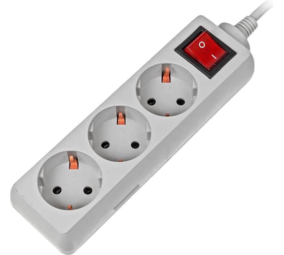 Изображение товара Сетевой фильтр BURO 300SL-5-G 5м, 3 розетки, серый, пакет ПЭ 1087166