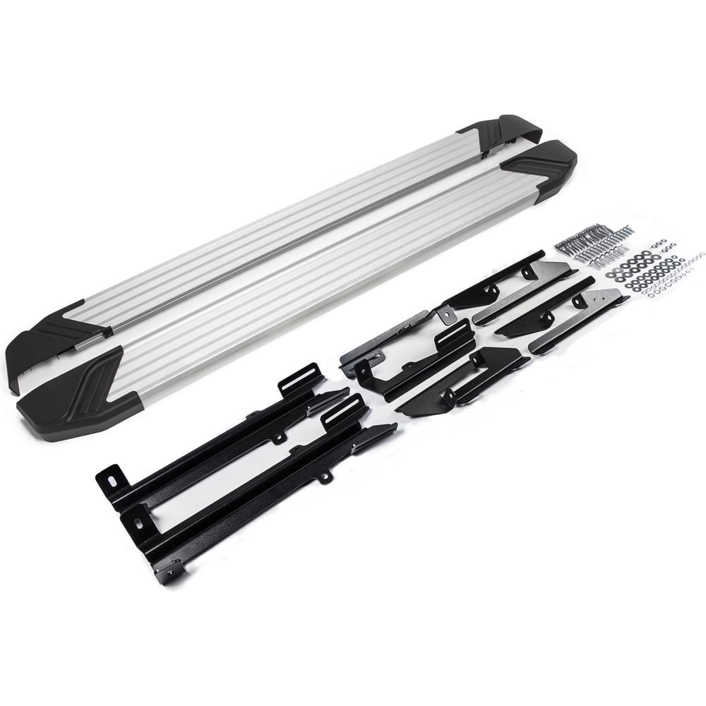 Изображение товара Пороги на автомобиль Rival Silver для Nissan Murano Z52 2016-н.в. алюминий 2 шт.