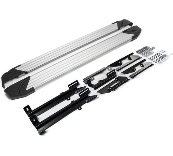 Изображение товара Пороги на автомобиль Rival Silver для Nissan Murano Z52 2016-н.в., 180 см, 2 шт., алюминий F180AL.4108.3