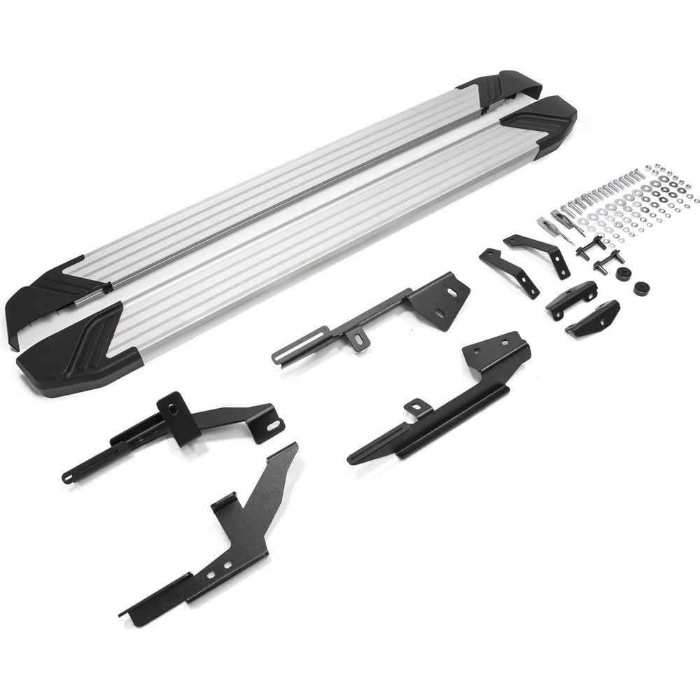 Изображение товара Пороги на автомобиль Rival Silver для Lada Xray алюминий 173 см 2 шт